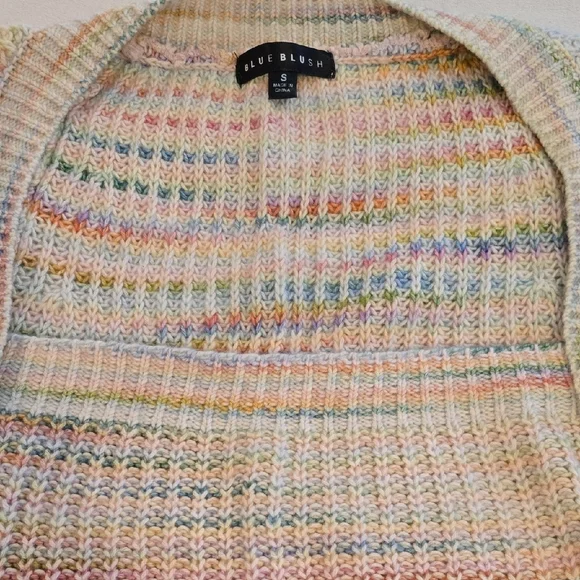 Blue Blush Pastel Knit Women's Sweater - Picture 3 of 7